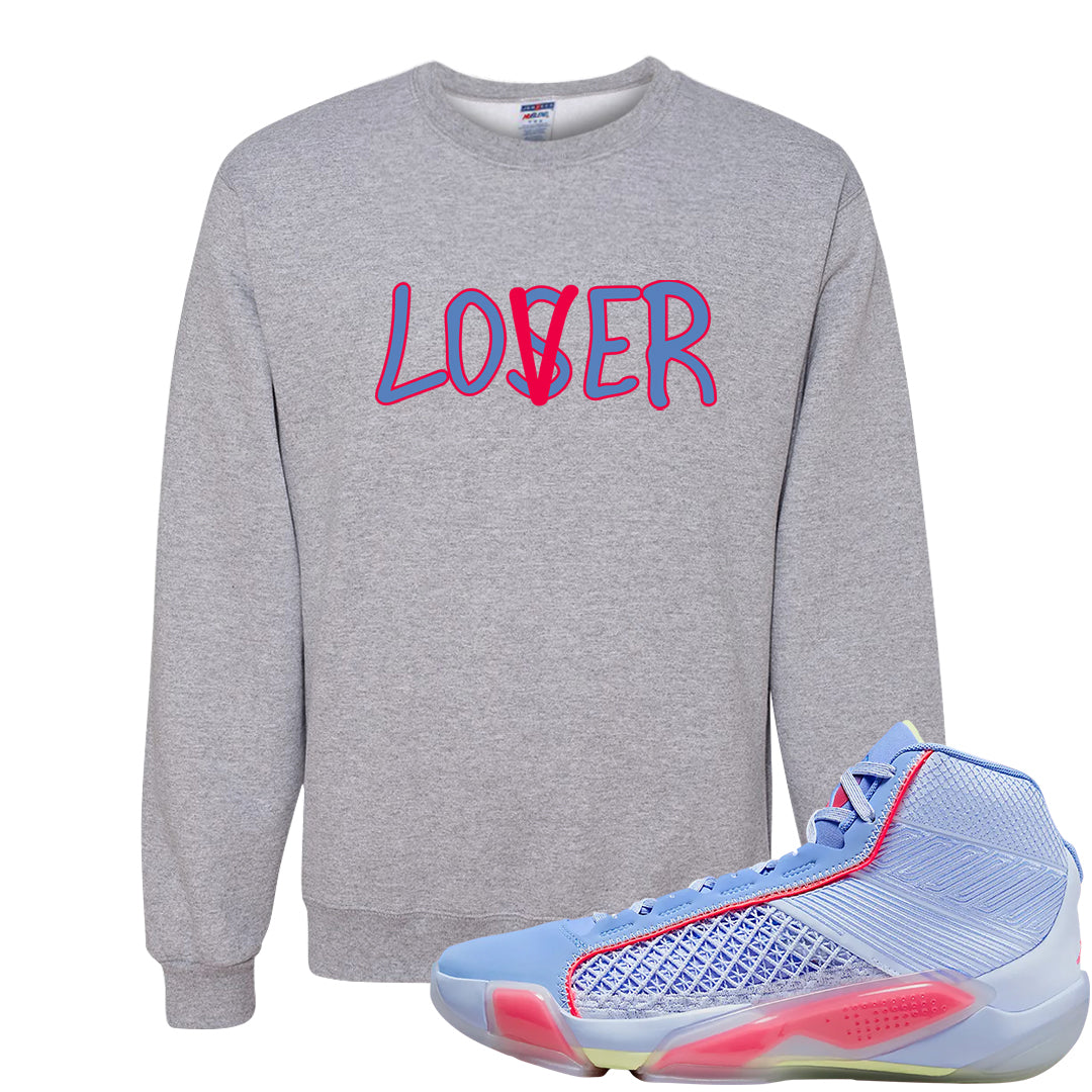 Fadeaway 38s Crewneck Sweatshirt | Lover, Ash