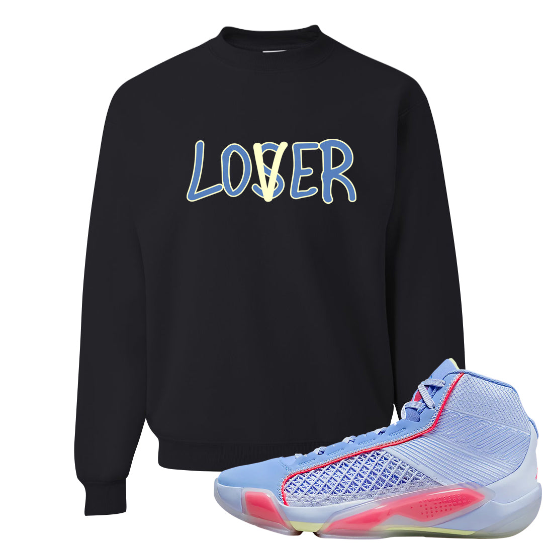 Fadeaway 38s Crewneck Sweatshirt | Lover, Black