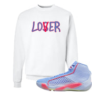 Fadeaway 38s Crewneck Sweatshirt | Lover, White