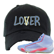 Fadeaway 38s Distressed Dad Hat | Lover, Black