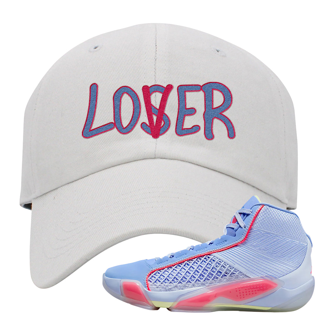Fadeaway 38s Dad Hat | Lover, White