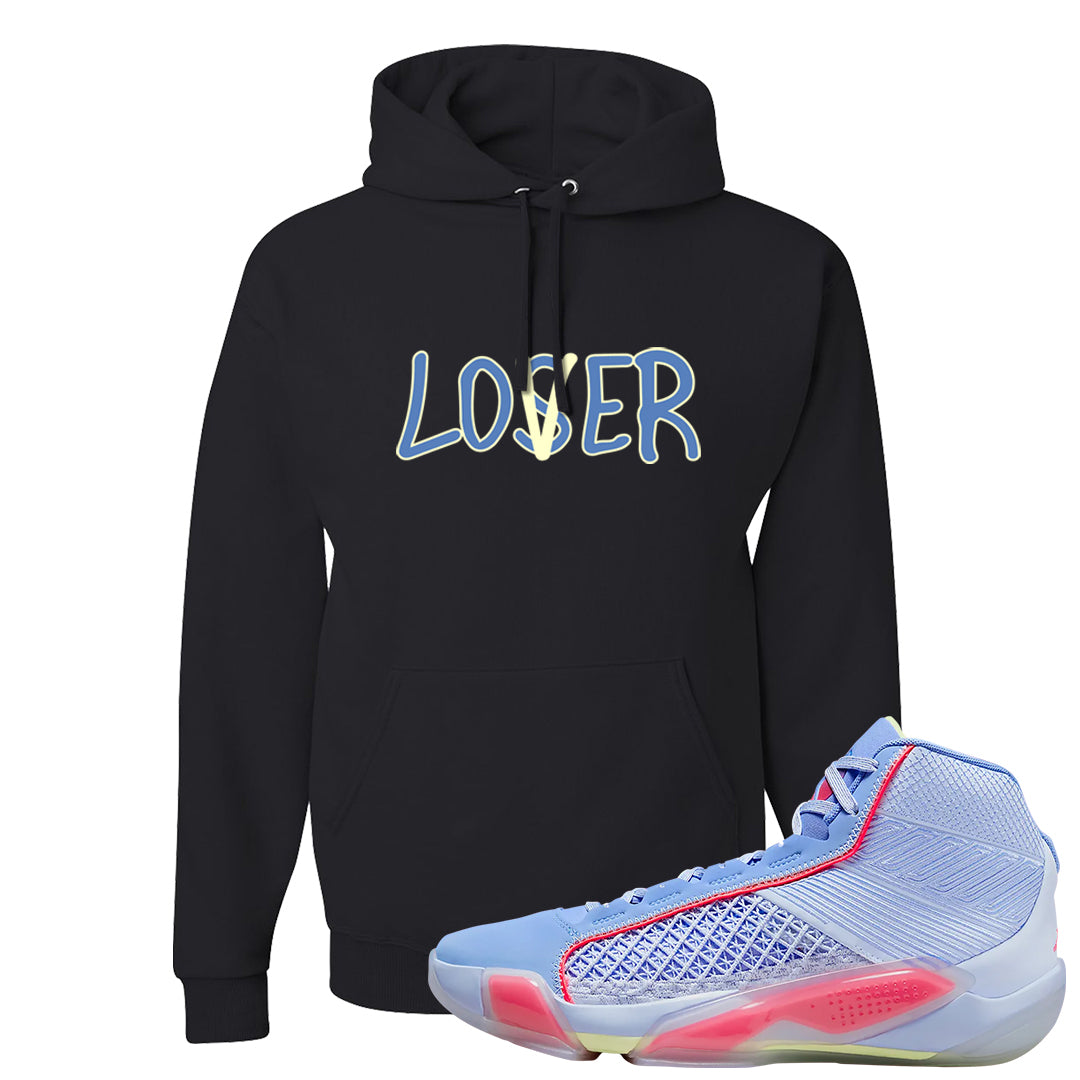 Fadeaway 38s Hoodie | Lover, Black