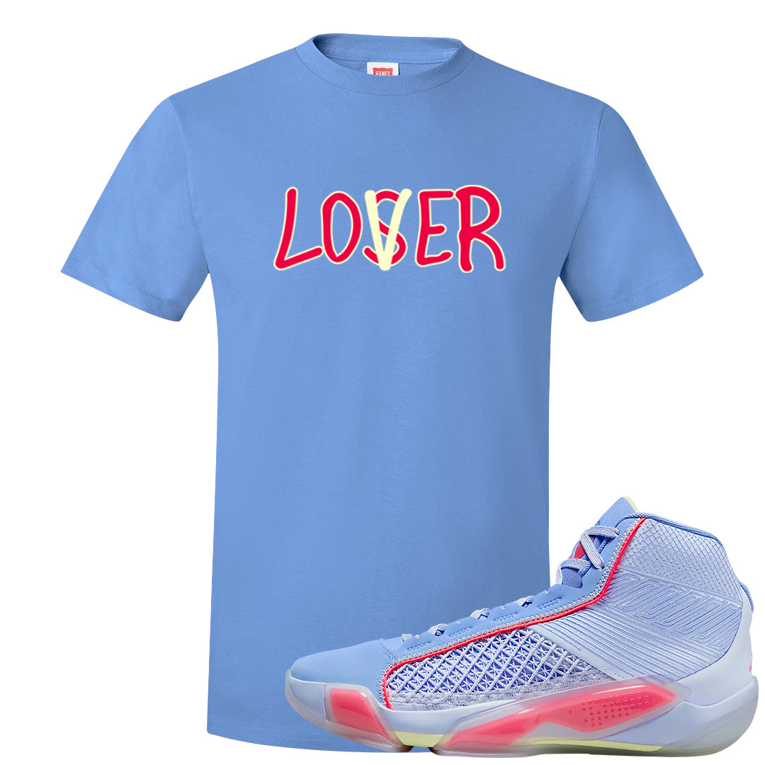 Fadeaway 38s T Shirt | Lover, Carolina Blue