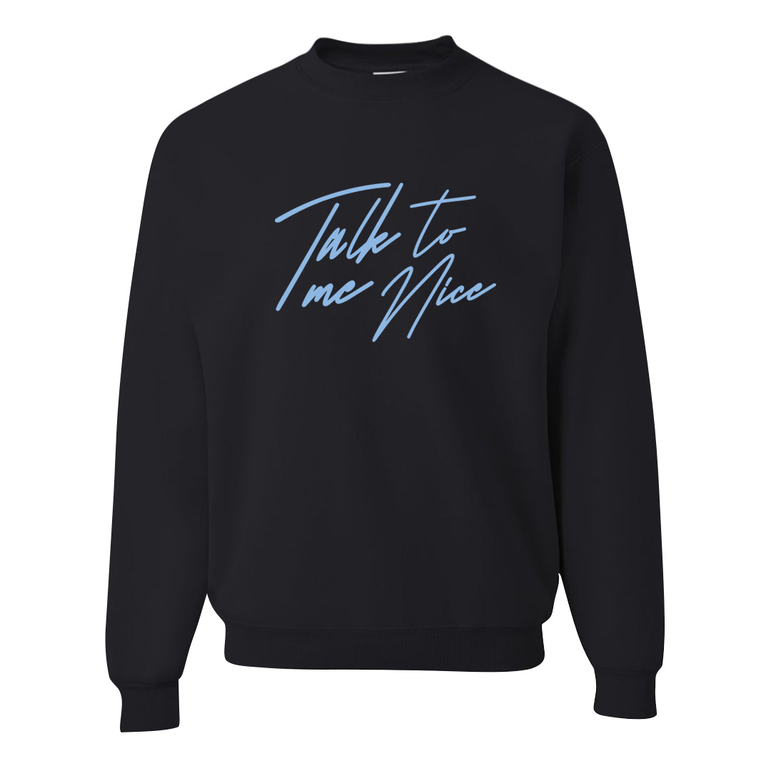 Fadeaway 38s Crewneck Sweatshirt | Talk To Me Nice, Black