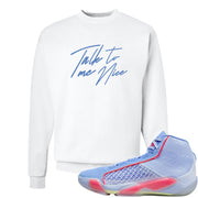 Fadeaway 38s Crewneck Sweatshirt | Talk To Me Nice, White