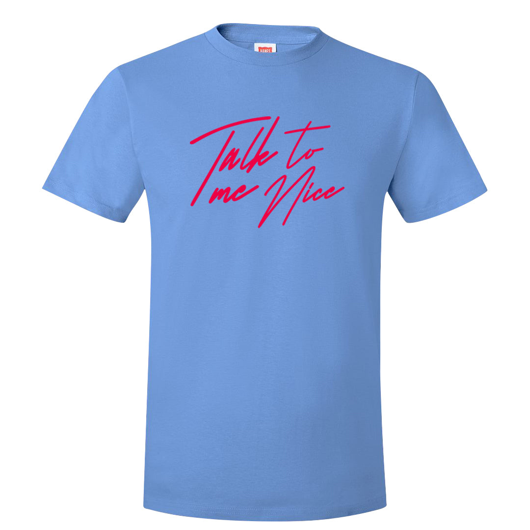 Fadeaway 38s T Shirt | Talk To Me Nice, Carolina Blue