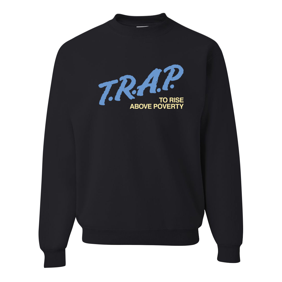 Fadeaway 38s Crewneck Sweatshirt | Trap To Rise Above Poverty, Black