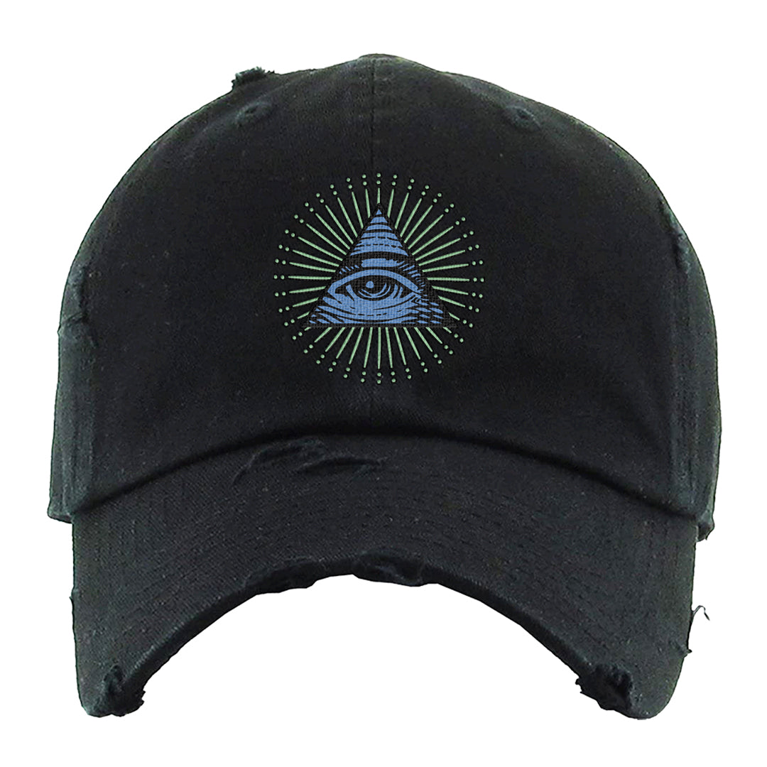Year of the Dragon 38s Distressed Dad Hat | All Seeing Eye, Black