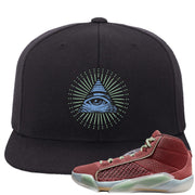 Year of the Dragon 38s Snapback Hat | All Seeing Eye, Black