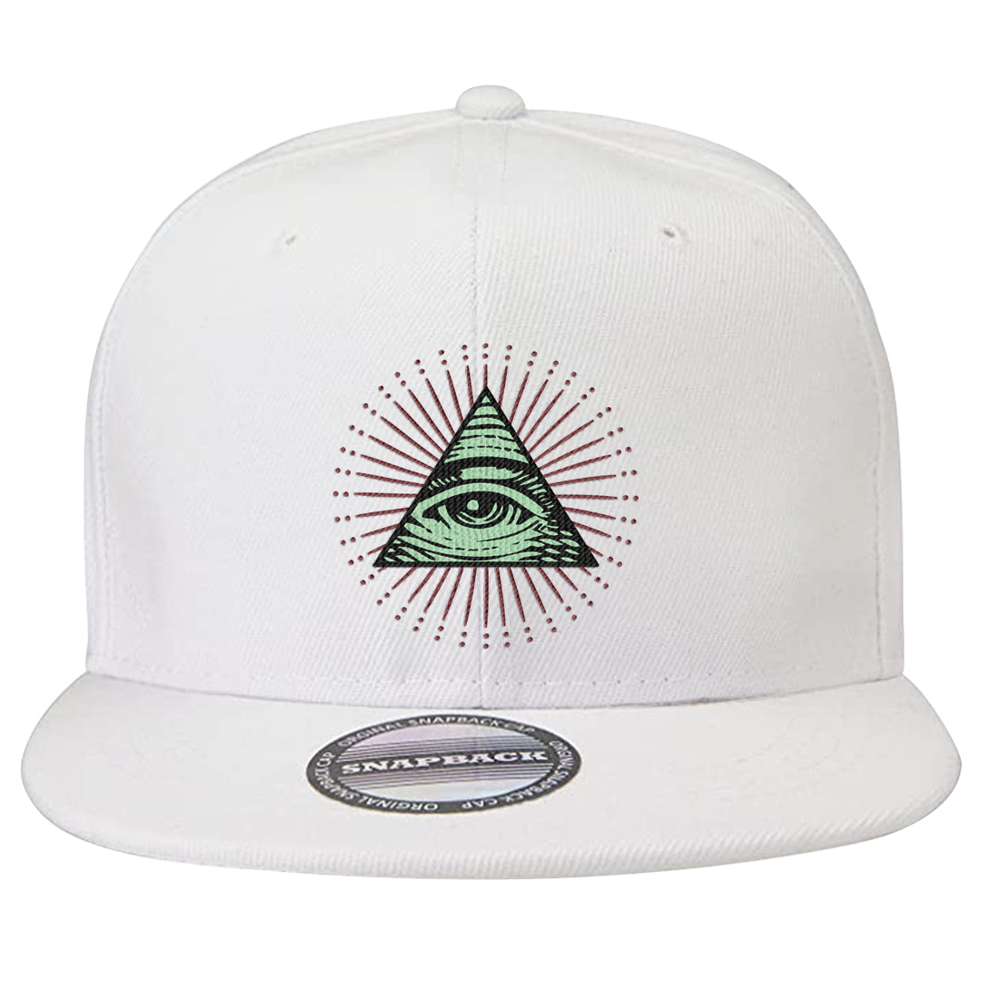Year of the Dragon 38s Snapback Hat | All Seeing Eye, White
