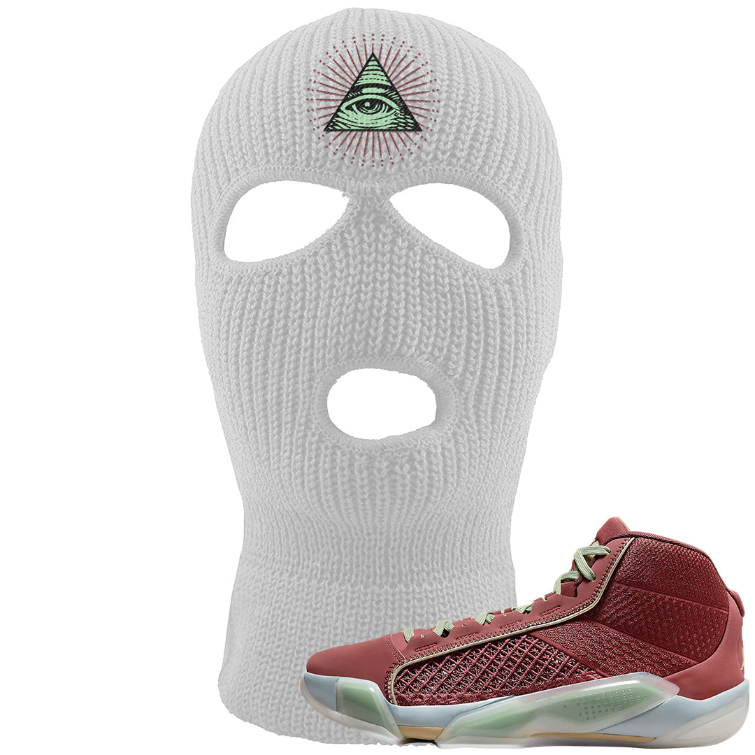 Year of the Dragon 38s Ski Mask | All Seeing Eye, White