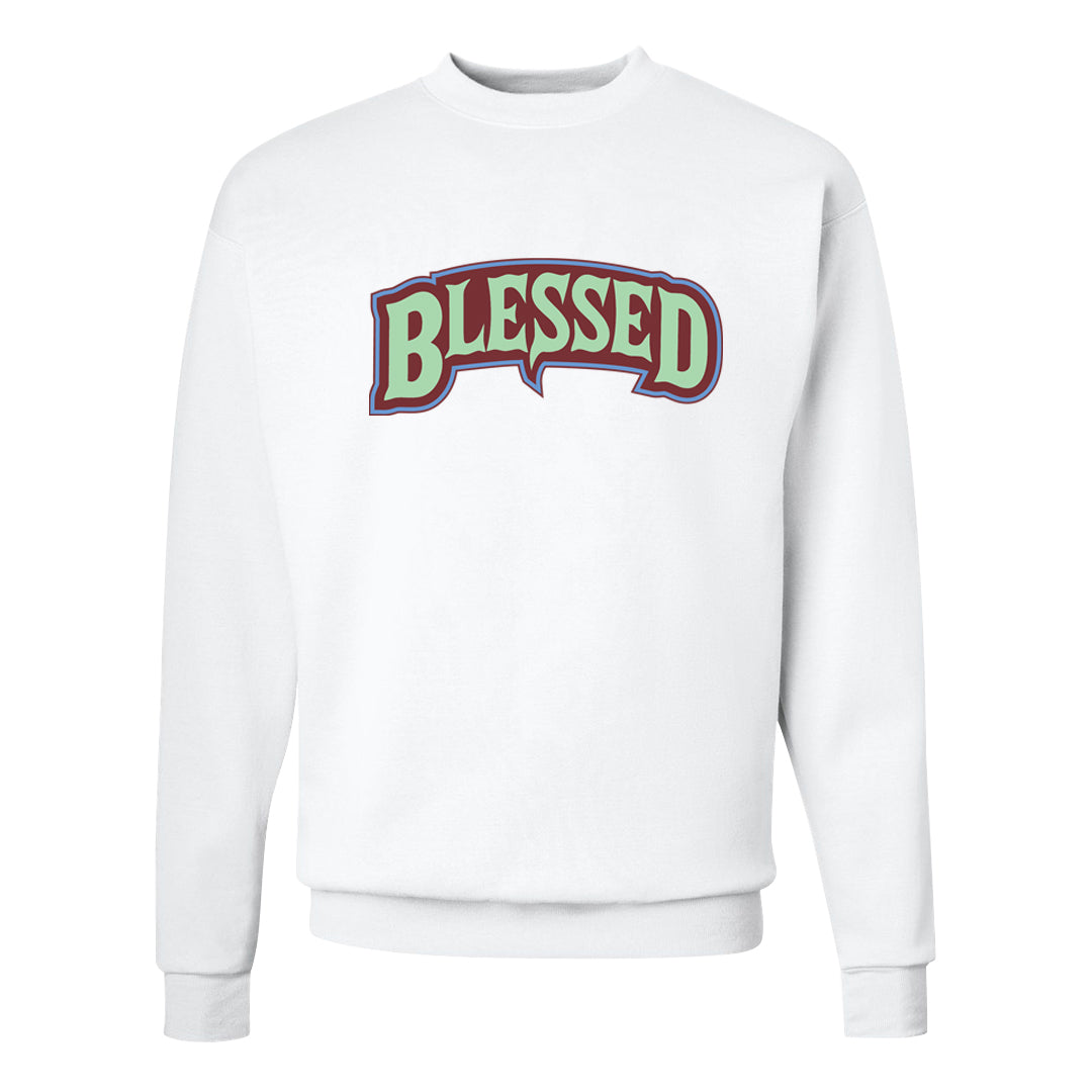 Year of the Dragon 38s Crewneck Sweatshirt | Blessed Arch, White