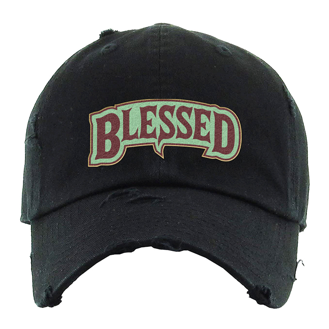 Year of the Dragon 38s Distressed Dad Hat | Blessed Arch, Black