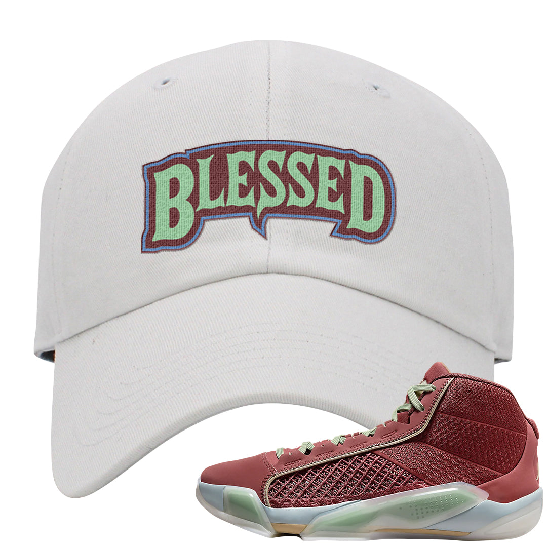 Year of the Dragon 38s Dad Hat | Blessed Arch, White