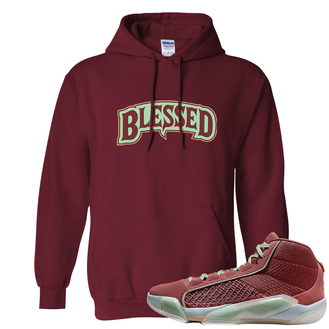 Year of the Dragon 38s Hoodie | Blessed Arch, Garnet
