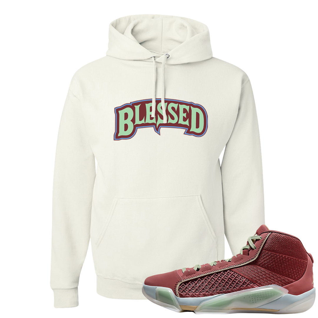 Year of the Dragon 38s Hoodie | Blessed Arch, White