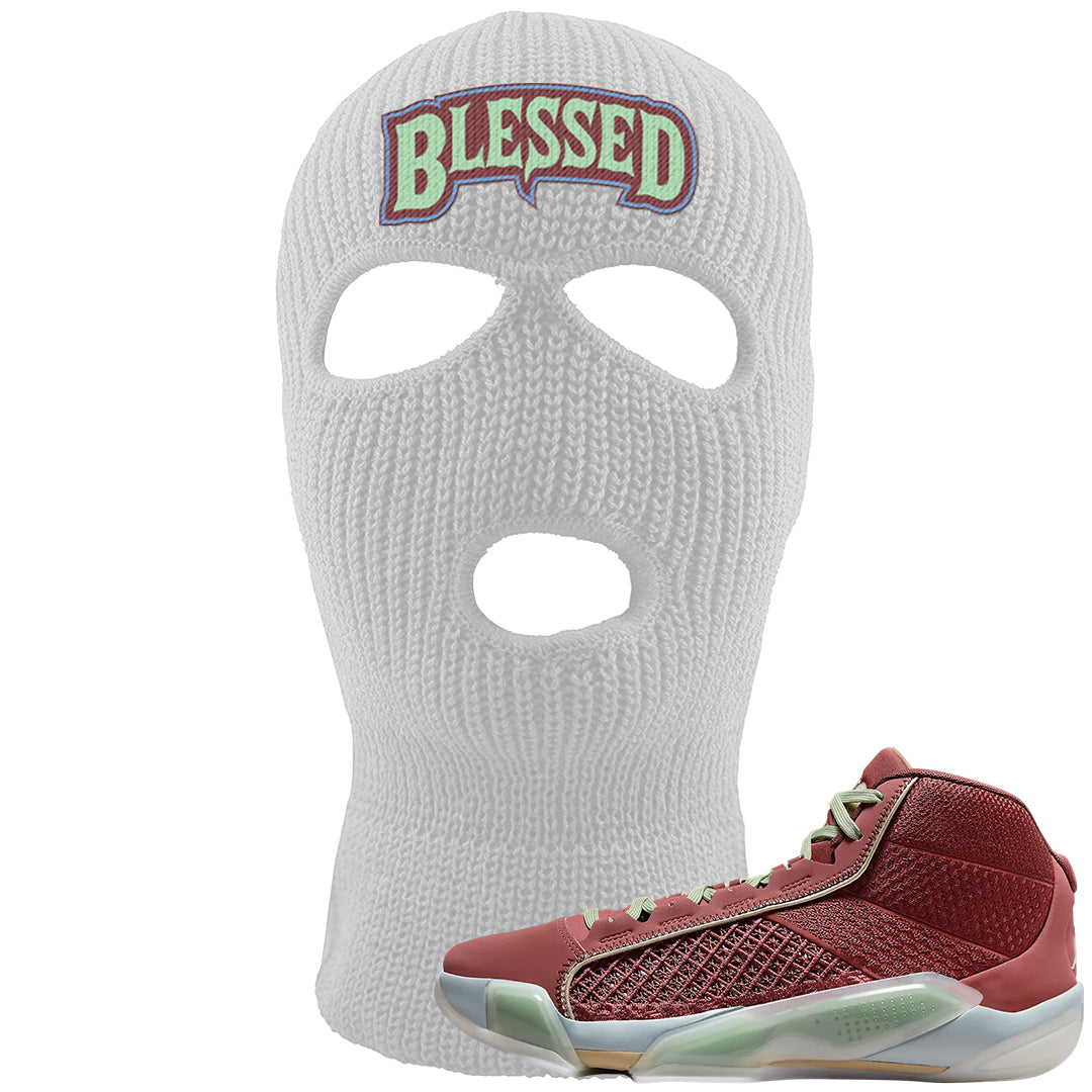 Year of the Dragon 38s Ski Mask | Blessed Arch, White