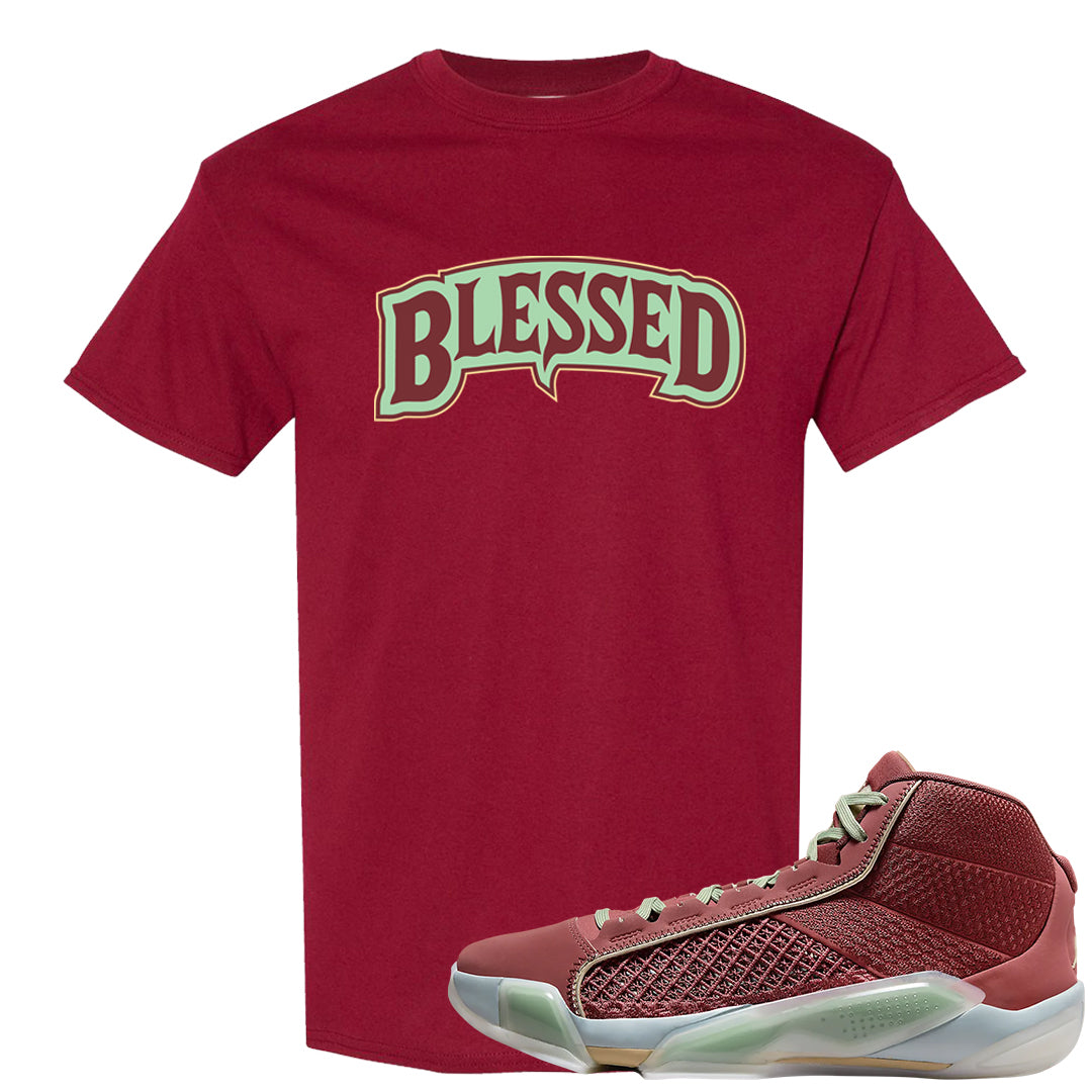 Year of the Dragon 38s T Shirt | Blessed Arch, Garnet