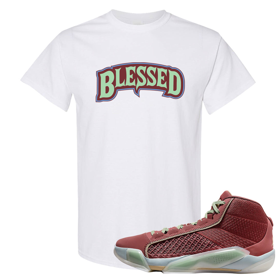 Year of the Dragon 38s T Shirt | Blessed Arch, White