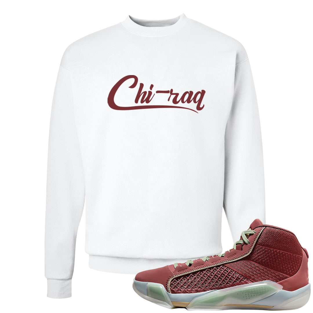Year of the Dragon 38s Crewneck Sweatshirt | Chiraq, White