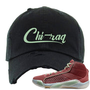 Year of the Dragon 38s Distressed Dad Hat | Chiraq, Black