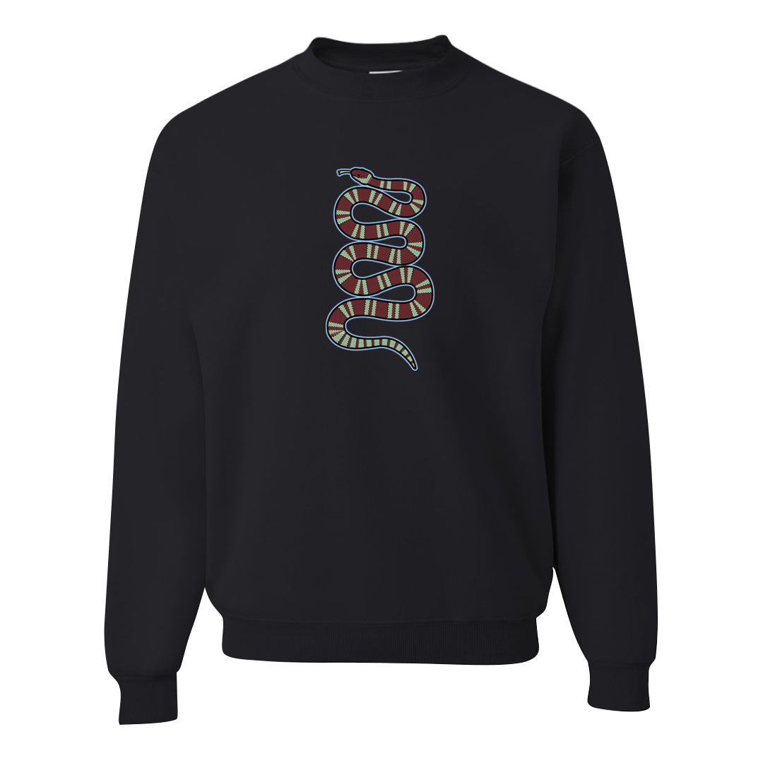 Year of the Dragon 38s Crewneck Sweatshirt | Coiled Snake, Black