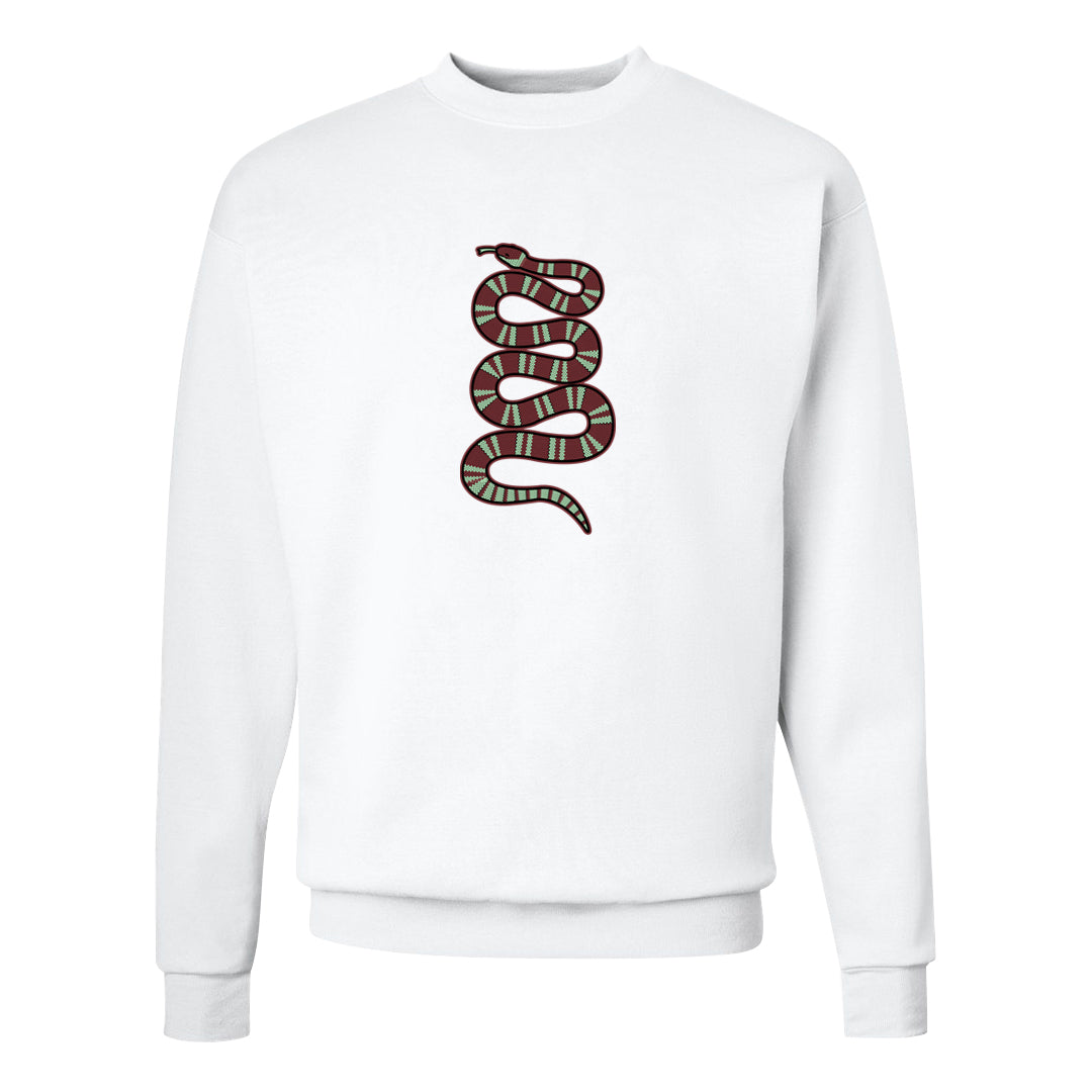 Year of the Dragon 38s Crewneck Sweatshirt | Coiled Snake, White