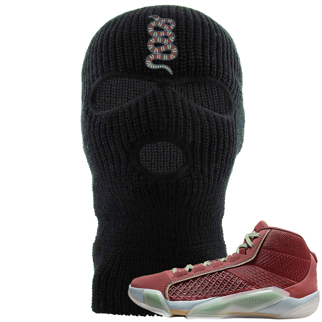 Year of the Dragon 38s Ski Mask | Coiled Snake, Black