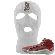 Year of the Dragon 38s Ski Mask | Coiled Snake, White