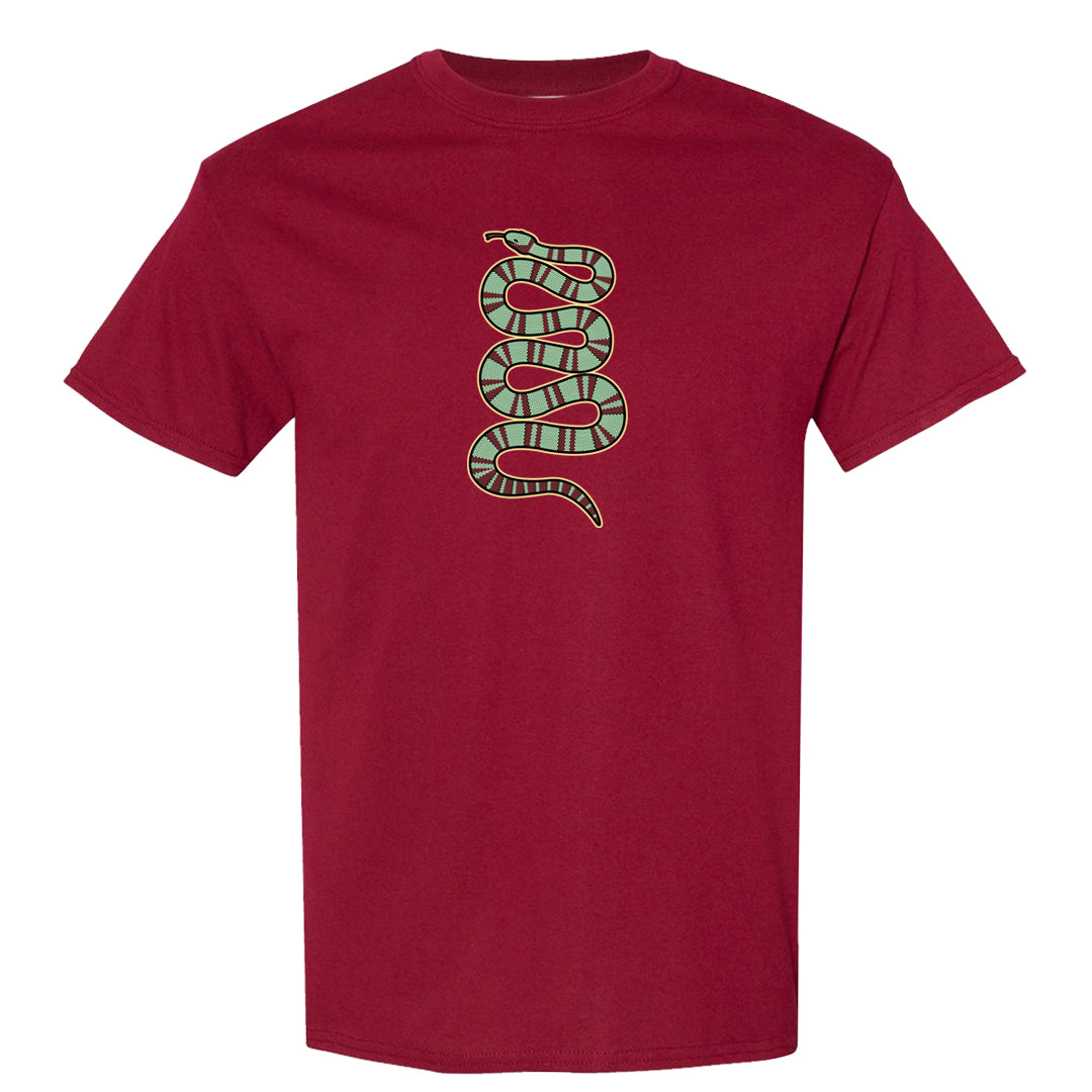 Year of the Dragon 38s T Shirt | Coiled Snake, Garnet