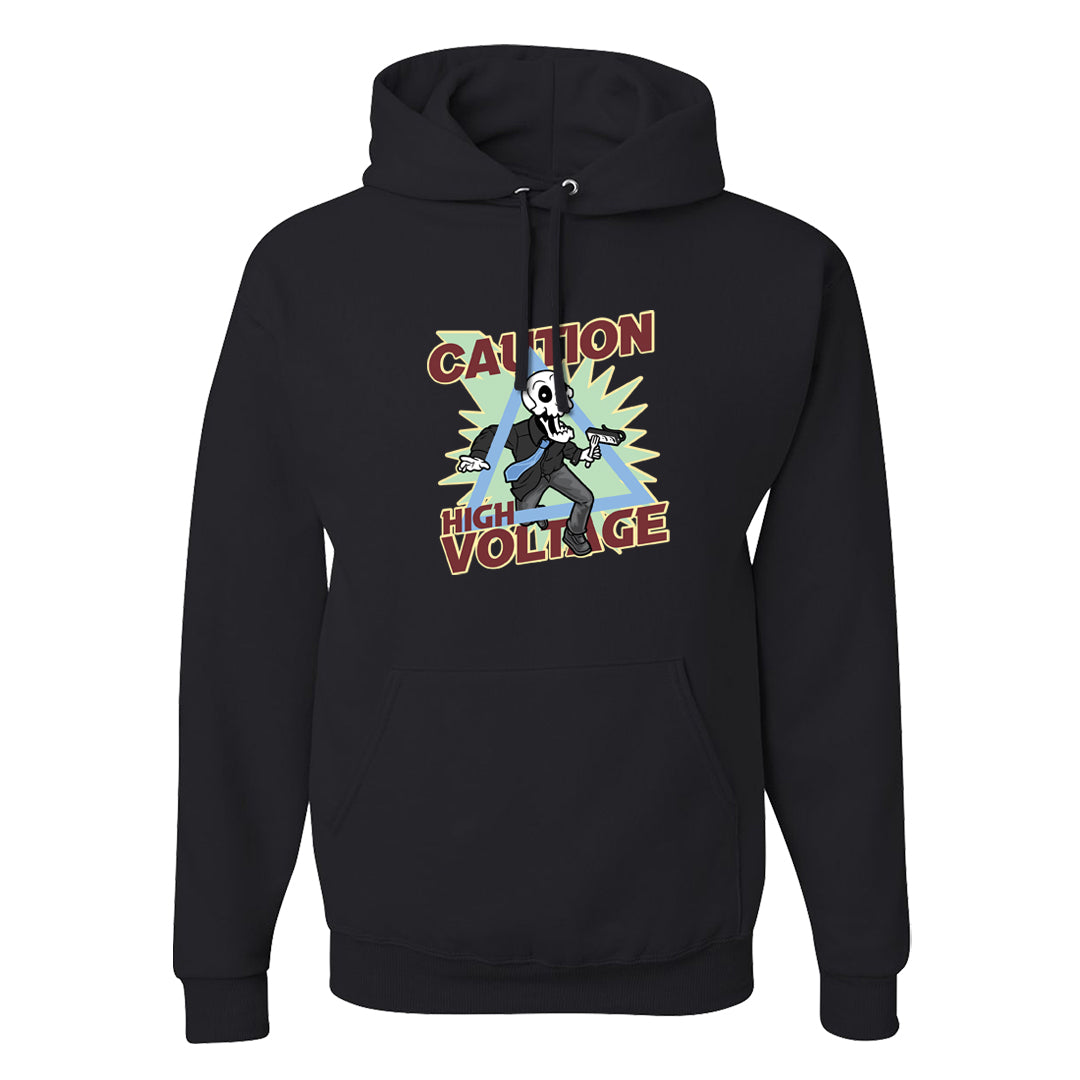 Year of the Dragon 38s Hoodie | Caution High Voltage, Black