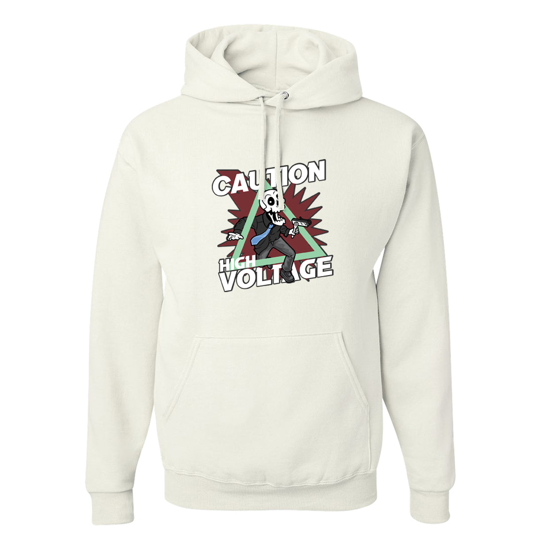 Year of the Dragon 38s Hoodie | Caution High Voltage, White