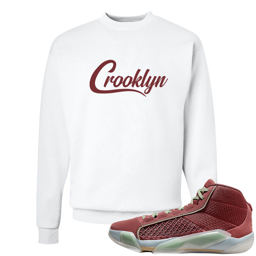 Year of the Dragon 38s Crewneck Sweatshirt | Crooklyn, White