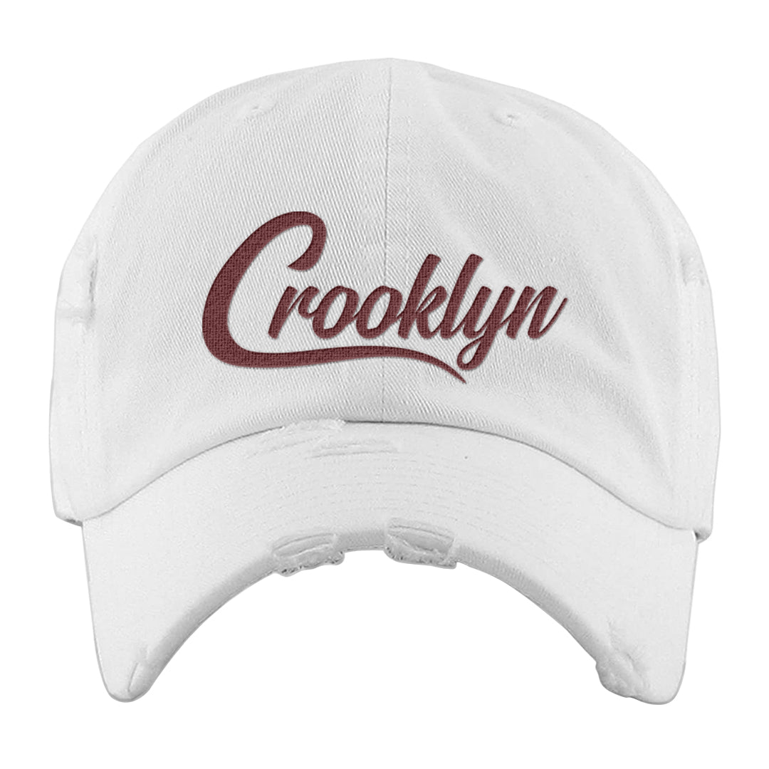 Year of the Dragon 38s Distressed Dad Hat | Crooklyn, White