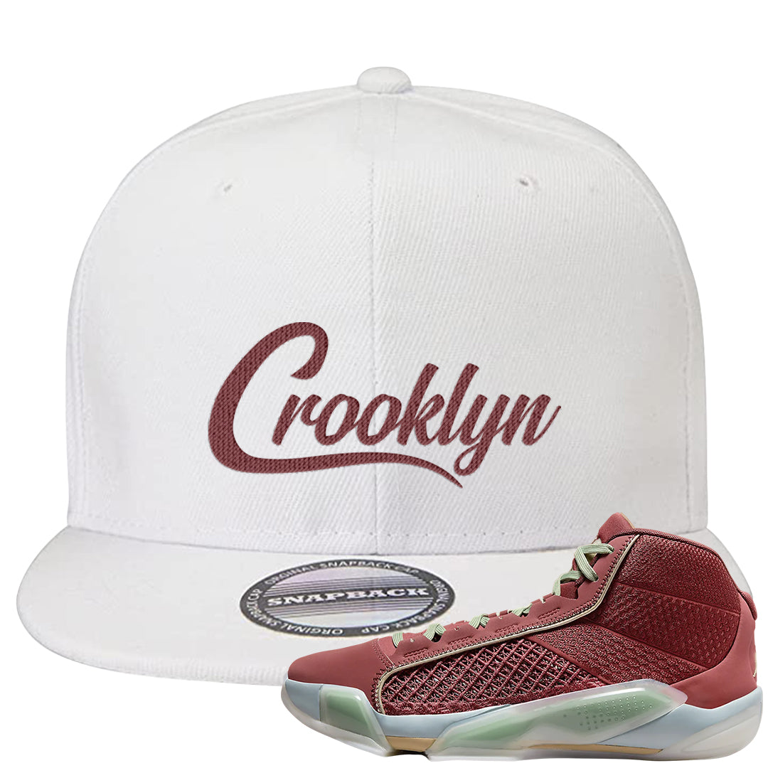 Year of the Dragon 38s Snapback Hat | Crooklyn, White