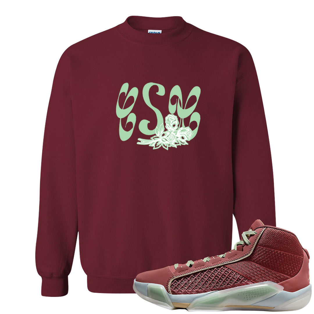 Year of the Dragon 38s Crewneck Sweatshirt | Certified Sneakerhead, Garnet