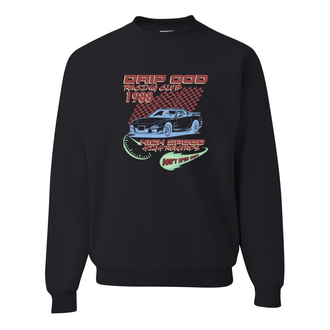 Year of the Dragon 38s Crewneck Sweatshirt | Drip God Racing Club, Black