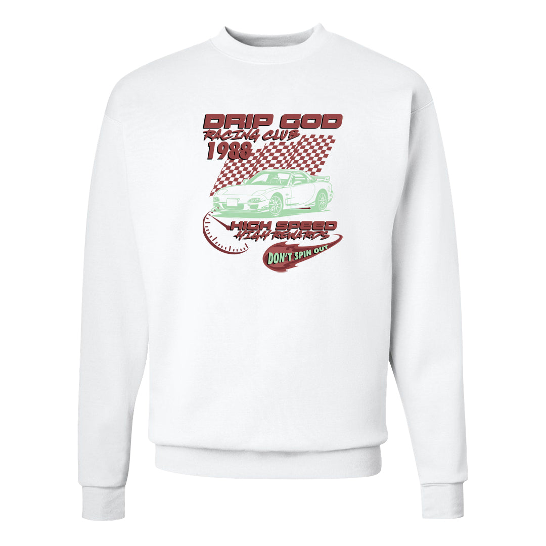 Year of the Dragon 38s Crewneck Sweatshirt | Drip God Racing Club, White