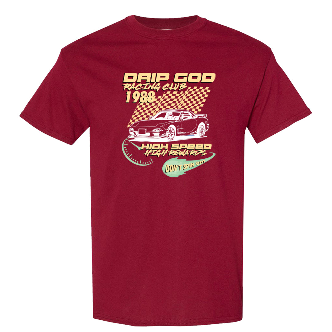 Year of the Dragon 38s T Shirt | Drip God Racing Club, Garnet