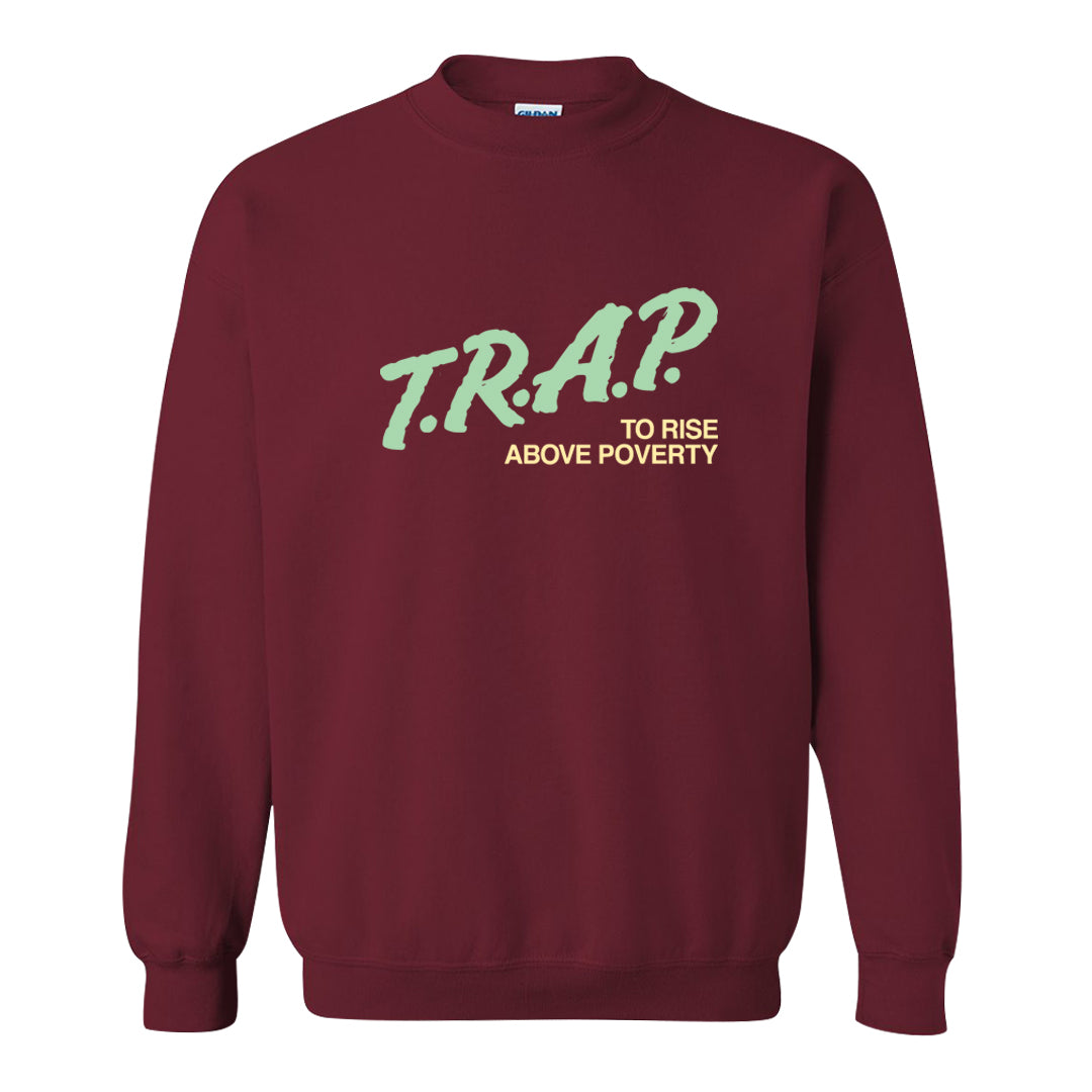 Year of the Dragon 38s Crewneck Sweatshirt | Trap To Rise Above Poverty, Garnet