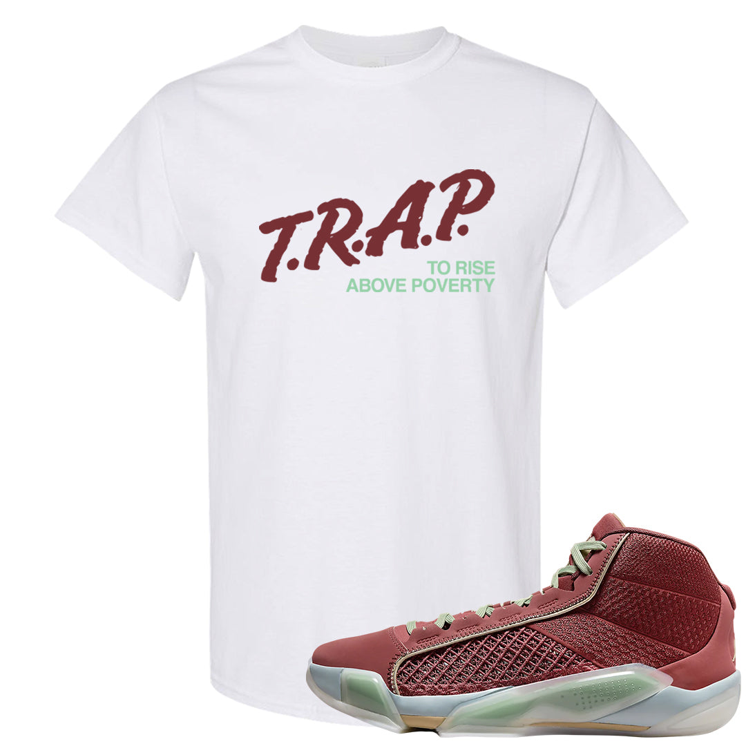 Year of the Dragon 38s T Shirt | Trap To Rise Above Poverty, White