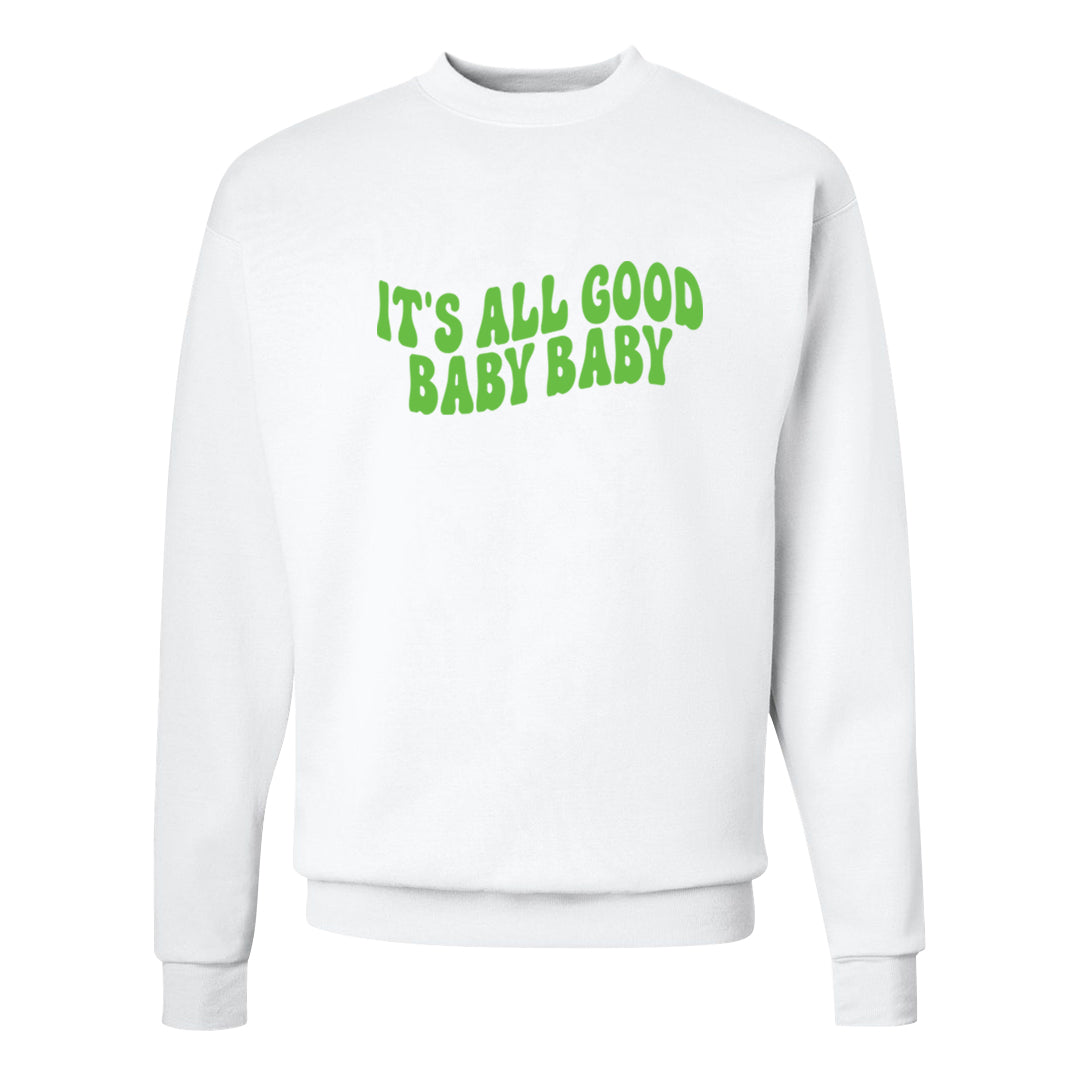 Juice 3s Crewneck Sweatshirt | All Good Baby, White