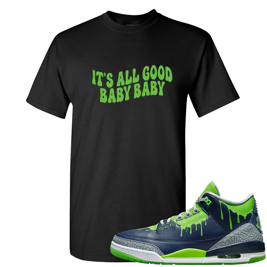 Juice 3s T Shirt | All Good Baby, Black