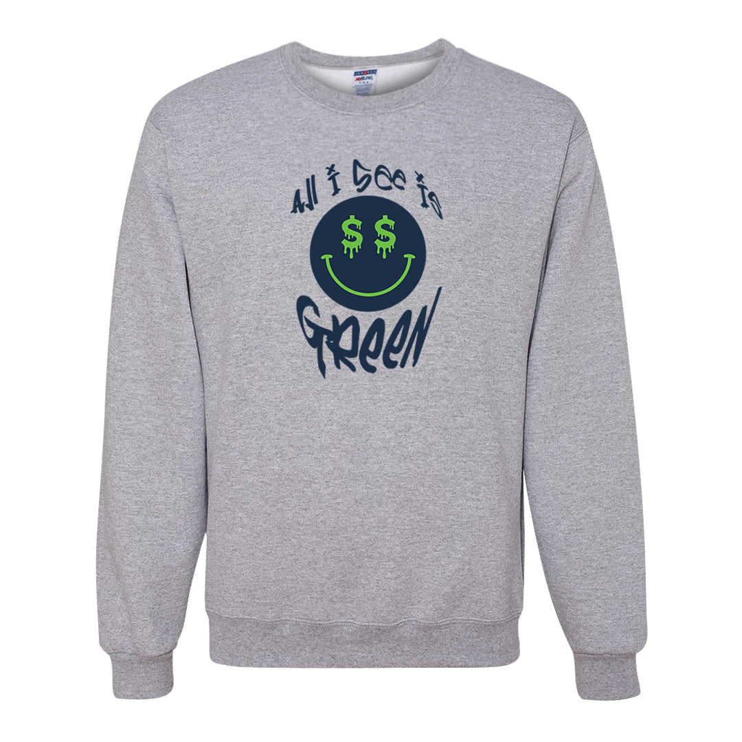 Juice 3s Crewneck Sweatshirt | All I See Is Green, Ash