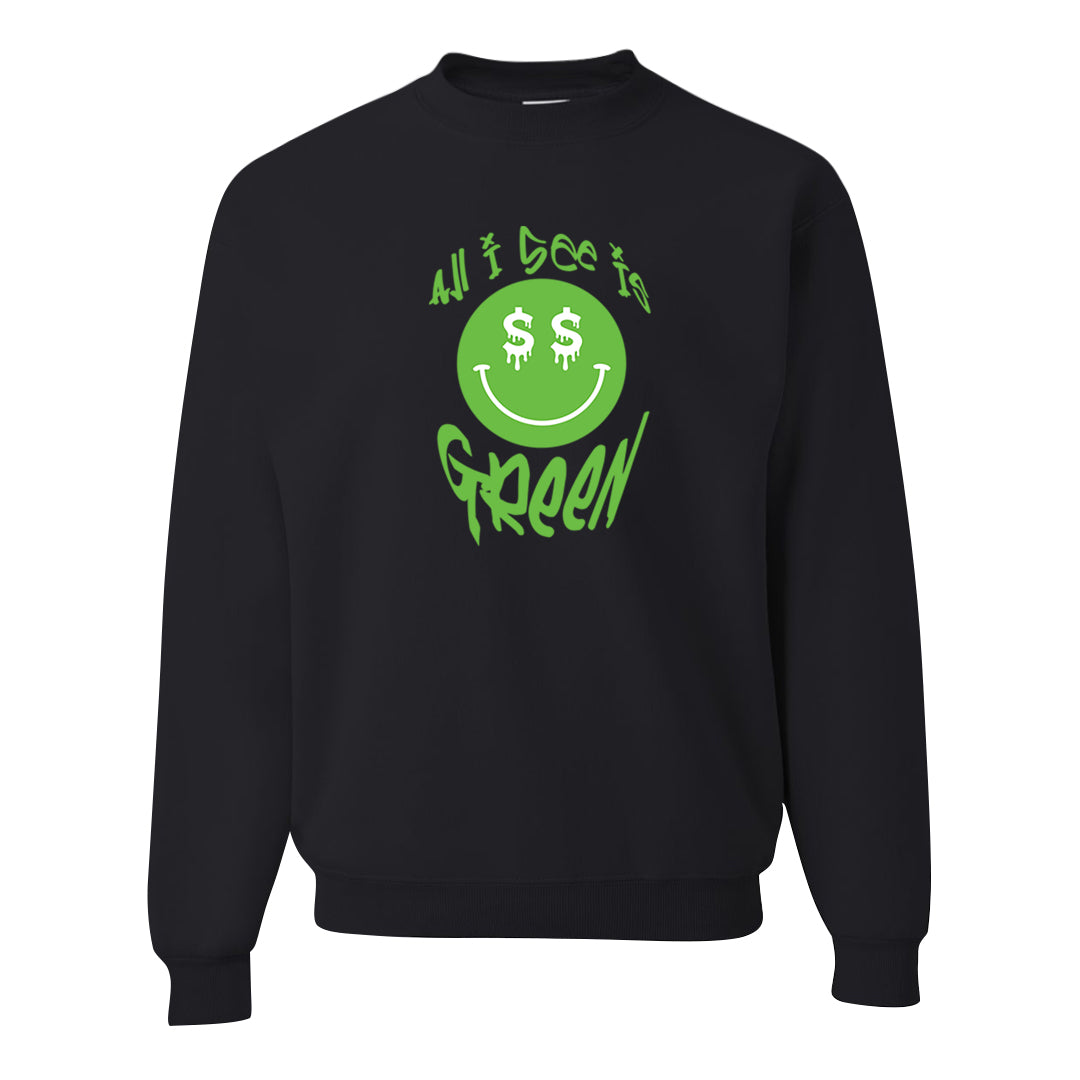 Juice 3s Crewneck Sweatshirt | All I See Is Green, Black