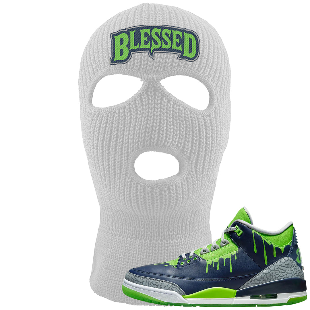 Juice 3s Ski Mask | Blessed Arch, White