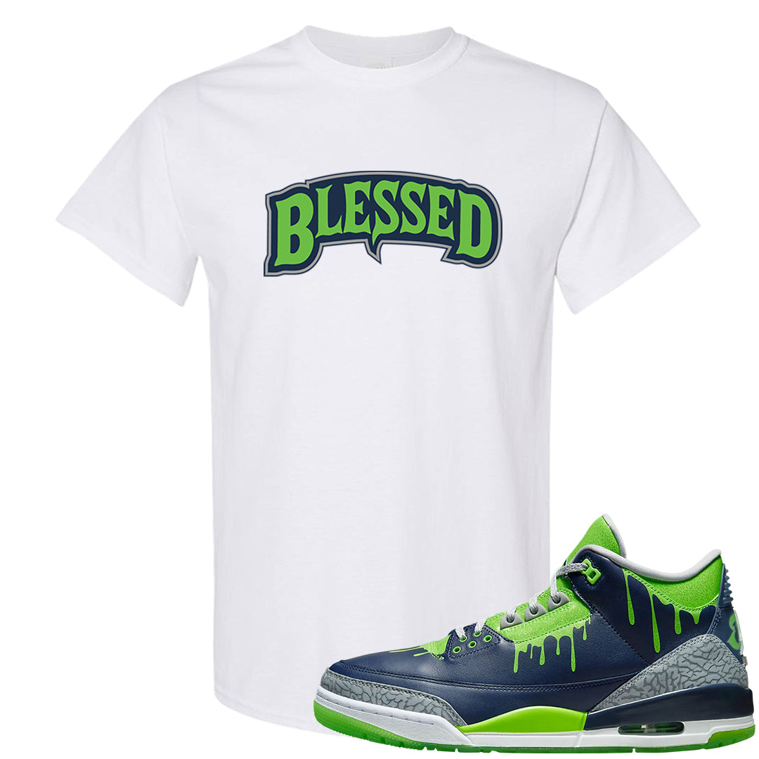 Juice 3s T Shirt | Blessed Arch, White