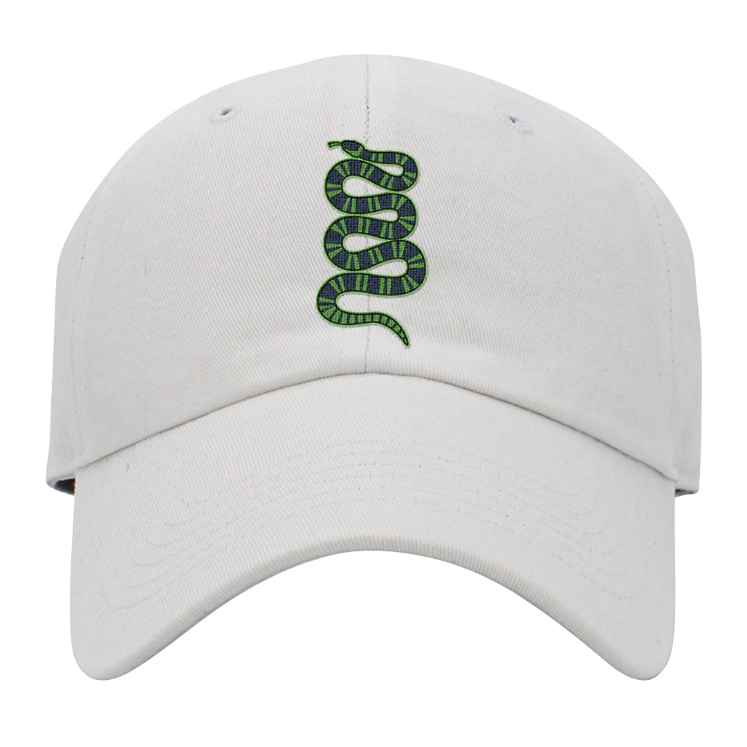 Juice 3s Dad Hat | Coiled Snake, White