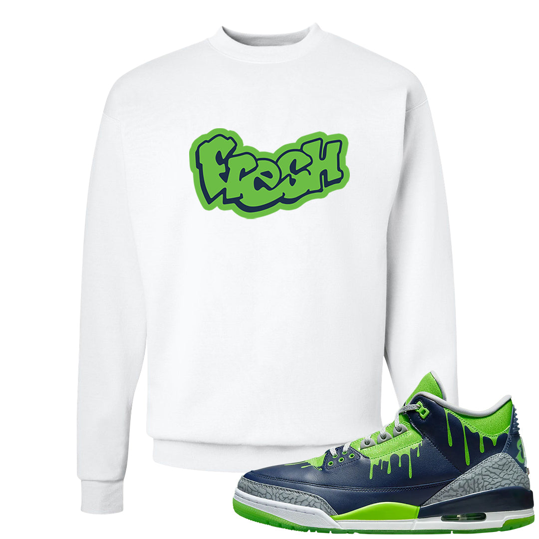 Juice 3s Crewneck Sweatshirt | Fresh, White