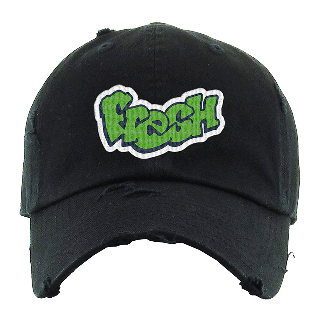 Juice 3s Distressed Dad Hat | Fresh, Black